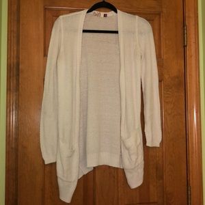 white cardigan